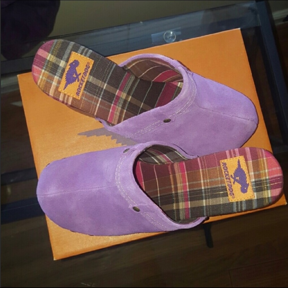 Purple Rocket Dog Suede Wedges